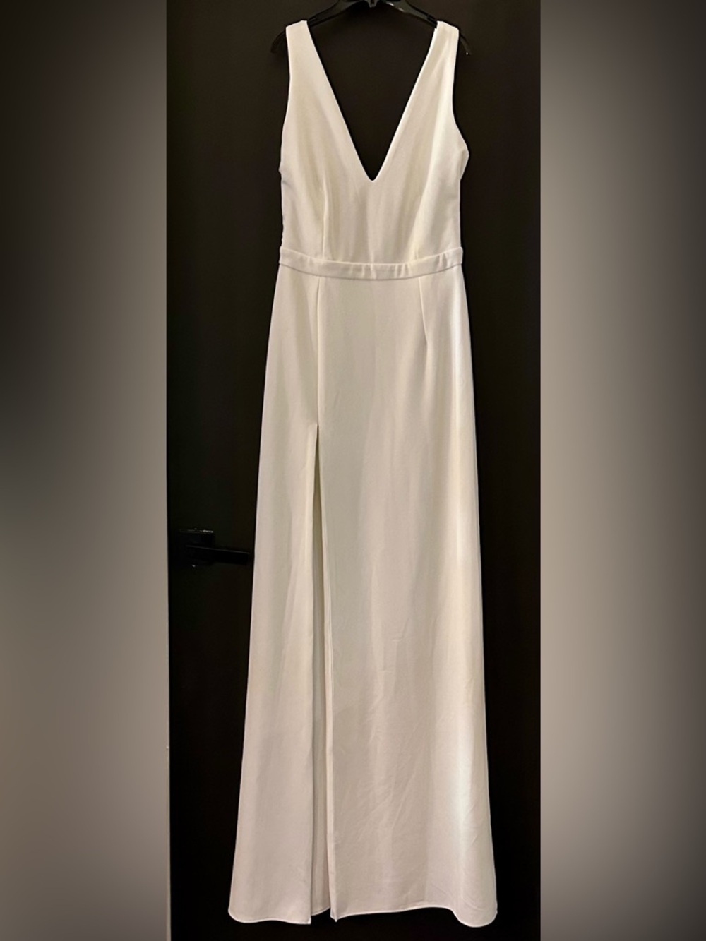 Cream Strapless Formal Dress with Clean A-Line Silhouette